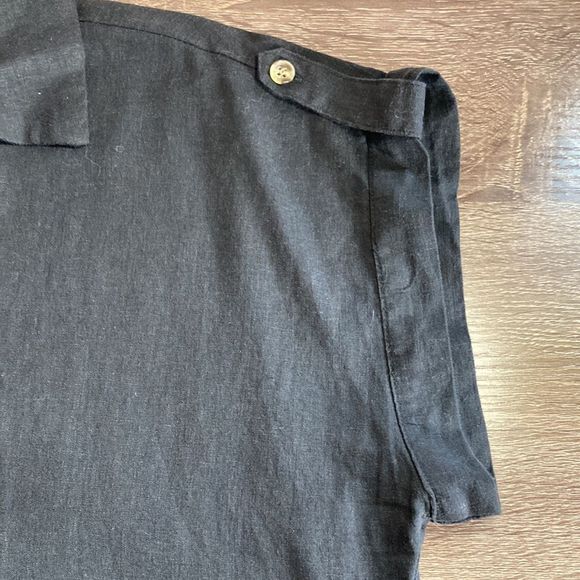 Womens Velvet Heart Small Black Linen & Rayon Blouse - Picture 4 of 11